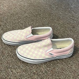 Used pink & white checkered vans